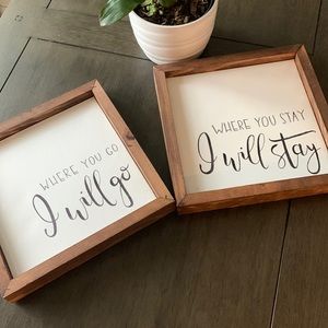 Decorative signs- set of 2